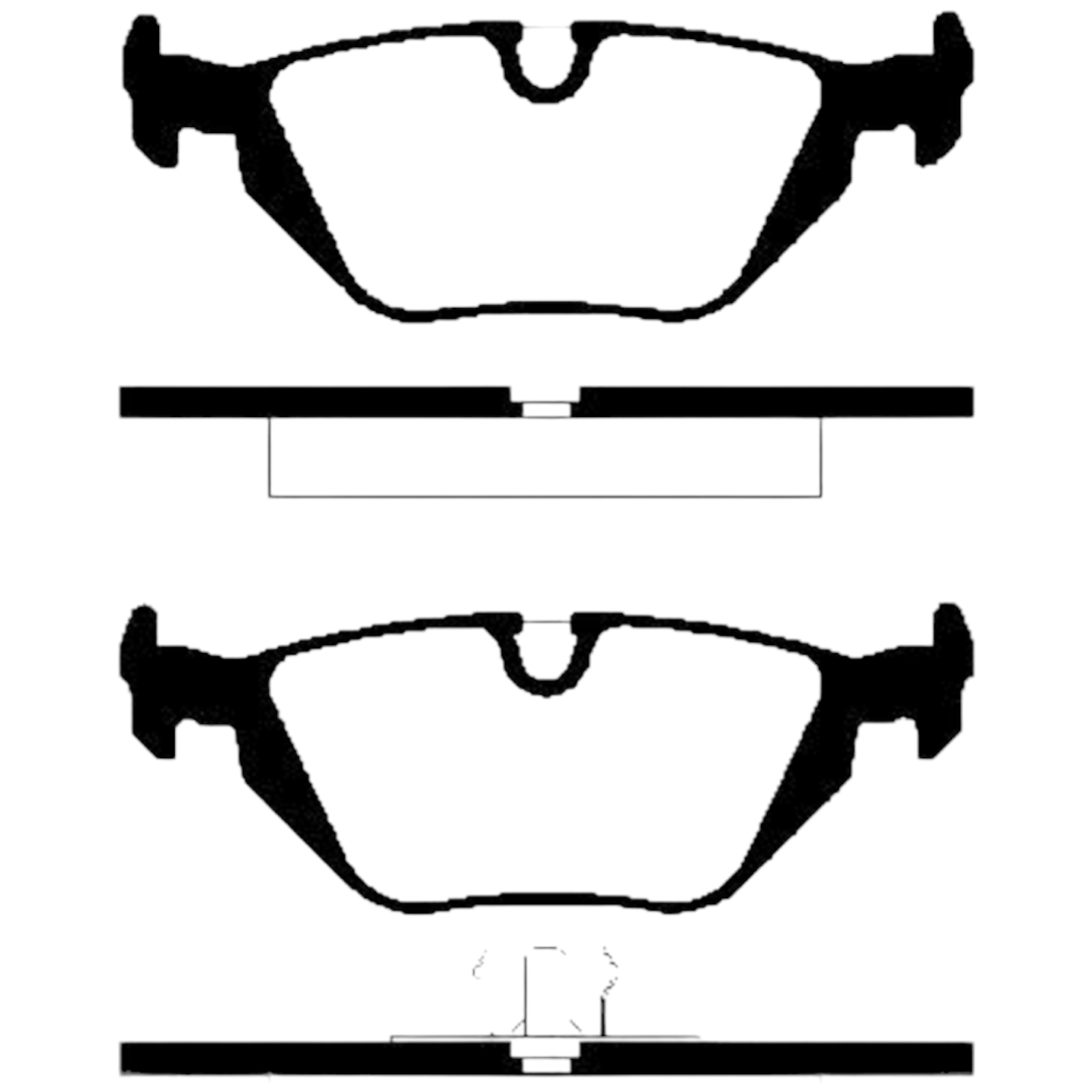 EURO BRAKE Комплект Спирачни накладки, задна ос [221516, P06013, 13.0460-3605.2]